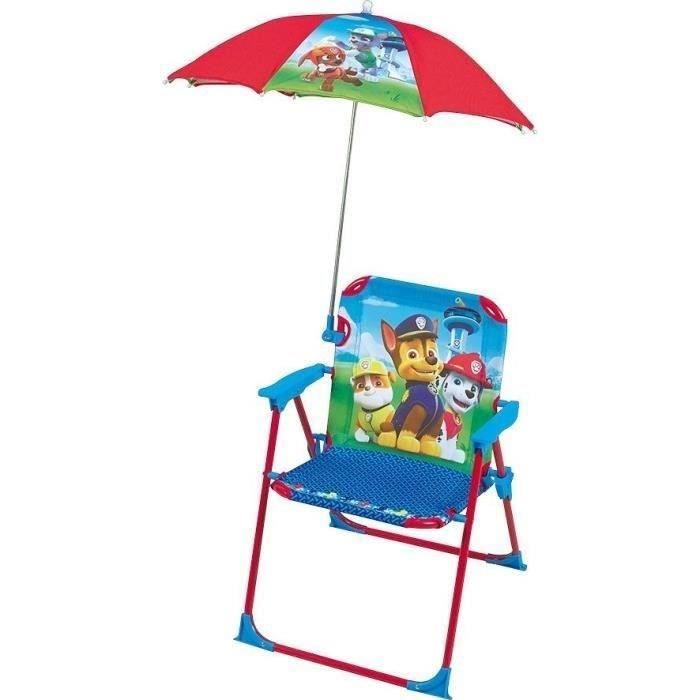 Fun House **Pat Patrouille chaise avec parasol pour enfant