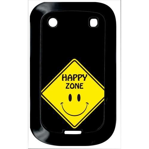 Coque pour smartphone - Plastique - Noir Blackberry Bold Touch 9900 HAPPY ZONE SMILEY NOIR
