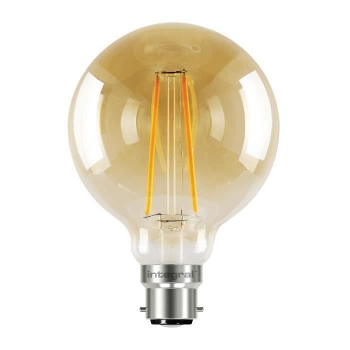INTEGRAL LED Ampoule décorative G95 B22 2,5 W équivalent à 40 W