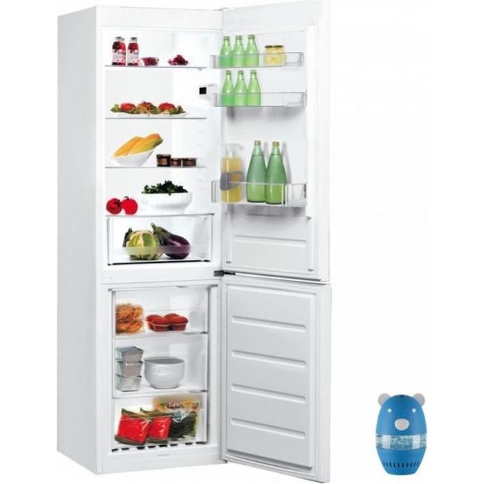 INDESIT réfrigérateur frigo combiné blanc 339L Froid statique Low Frost