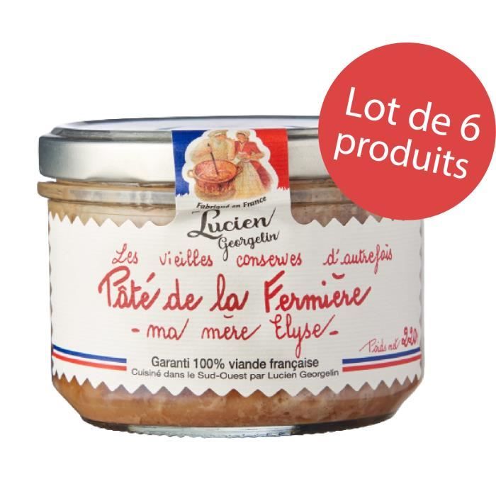 Lot de 6 - Paté de la Fermière à la volaille - 220G