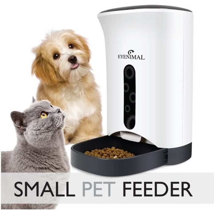 EYENIMAL Small Pet Feeder Distributeur de nourriture - Pour chats et petits chiens