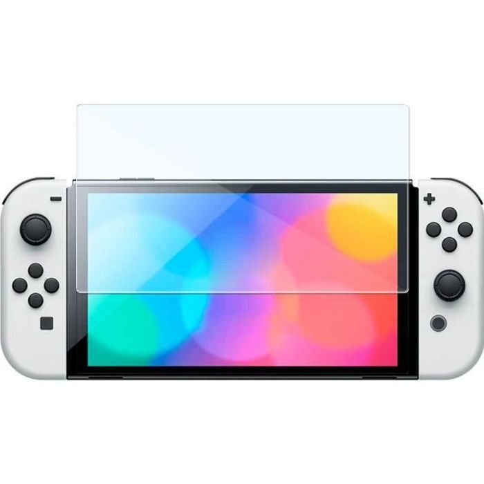 OCIODUAL Protecteur d’Écran Compatible avec Nintendo Switch OLED Film Protection Verre Trempé 9H Vitre Anti Rayures Choc
