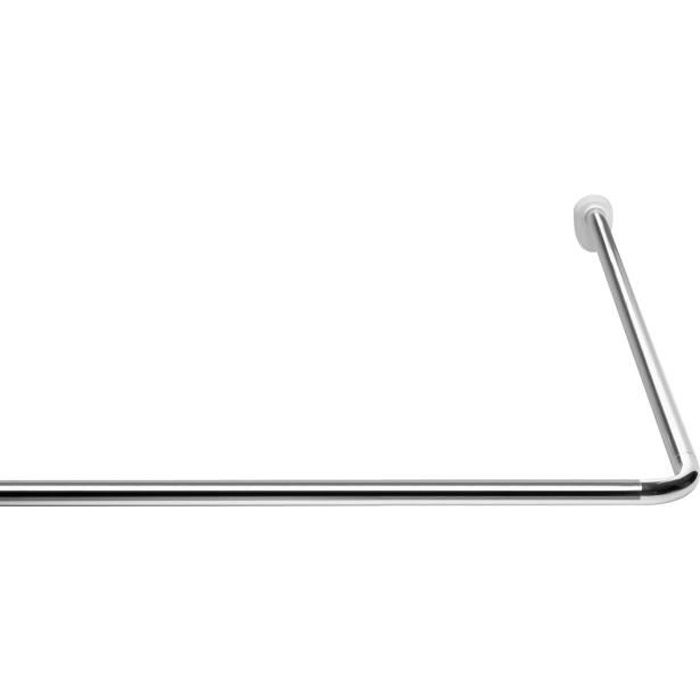 Barre d`angle 80x80 cm - ø 25 mm - Chrome