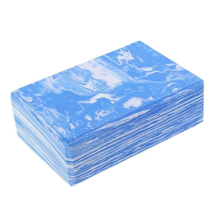 Yoga bloquer moussant mousse brique exercice de remise en forme Aide à l'étirement Gym 23x15x7,5 cm - BLEU