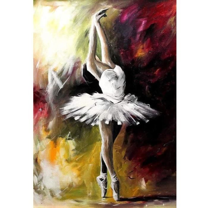 Peinture en Diamant 5D DIY,Diamant Peinture Kits Broderie Diamant Art broderie diamant kit Danseuse de ballet 30X40cm@Z4597