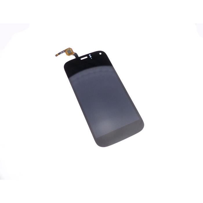 Ecran vitre tactile et LCD assemblés noir pour Wiko Darkfull
