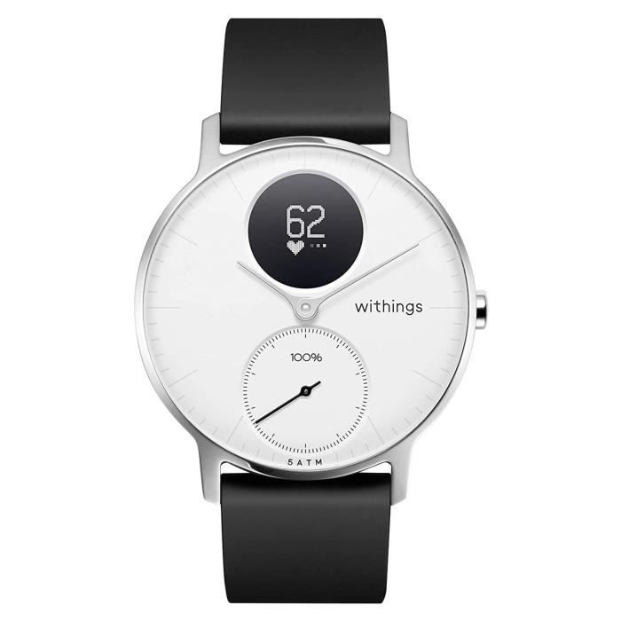 Montre Connectée Capteur d'activité Fréquence Cardiaque Withings Steel Blanc