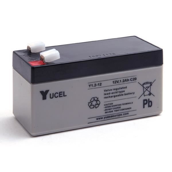 Batterie plomb AGM Y1.2-12 12V 1.2Ah YUCEL - Unité(s)