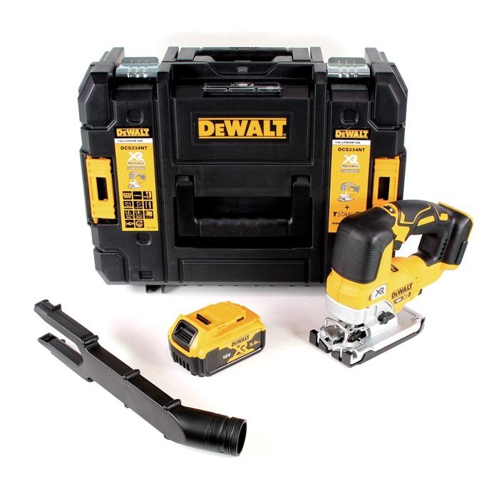 DeWalt DCS 334 NT Scie sauteuse pendulaire sans fil Brushless + 1x Batterie 5 0Ah + Coffret de transport sans chargeur - vue 1