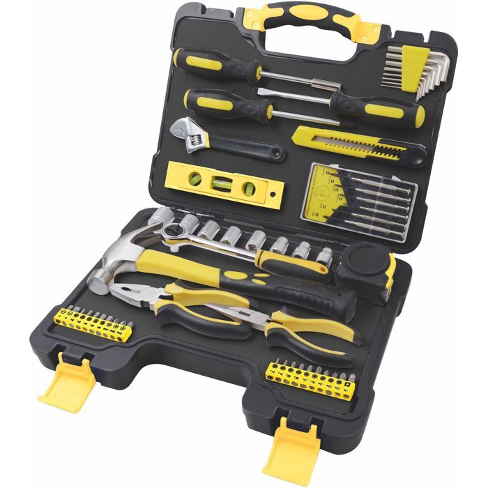 Fieldmann Ensemble d'outils - FDG 5008-53R - 53 pieces - Pince combinée 6 - Clé a cliquet 3/8