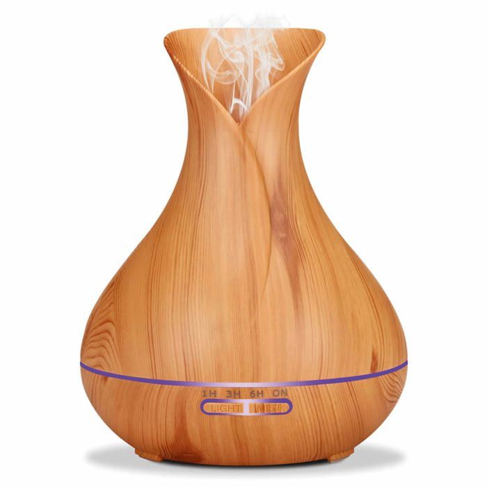 Diffuseur ultrasonique - Platinet - PADYM010LW - Bois clair - 400 ml - Humidificateur et ioniseur dair