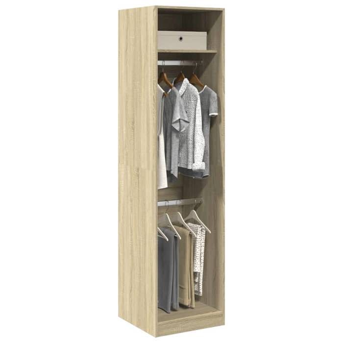 vidaXL Garde-robe Chêne sonoma 50x50x200 cm Bois dingénierie armoire de rangement organisateur de garde-robe armoire 3307785