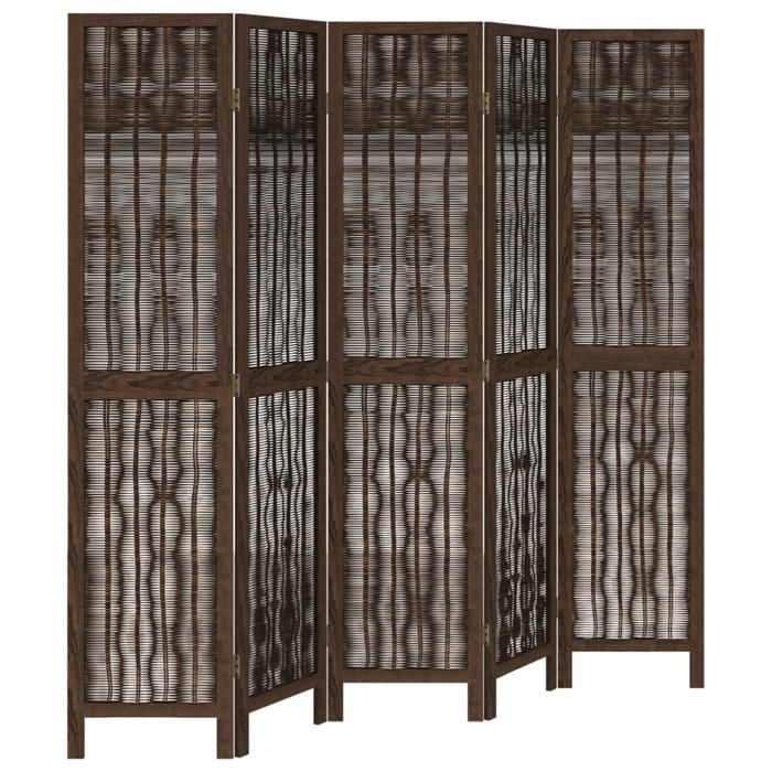 Vkechh Paravent Séparateur De Pièce Sur Roulettes 228x181x30 Cm - 4 Panneaux Pliable Anthracite