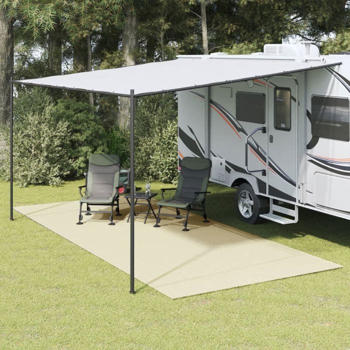 vidaXL Tapis de tente crème 6x25 m tapis de camping tapis de camping pour lextérieur sous-couche de tapis tapis de sol 4008502