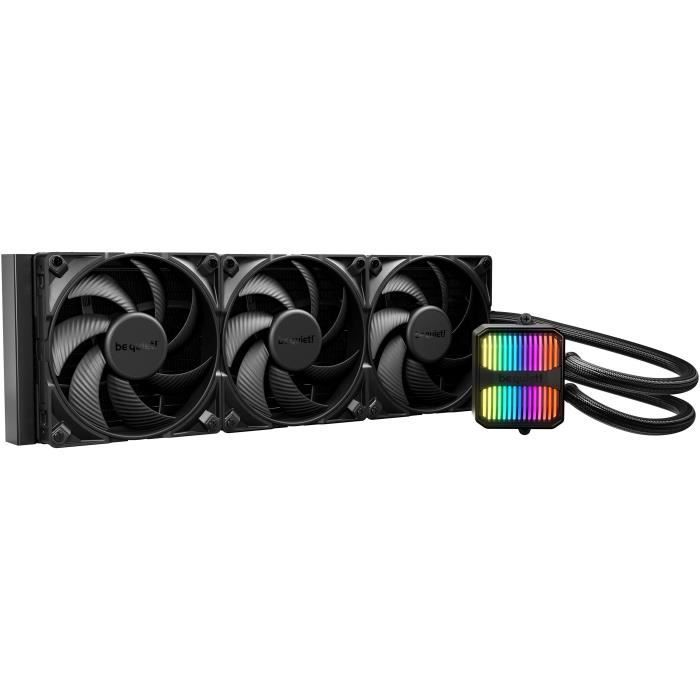 Découvrez le watercooling BEQUIET Silent Loop 3 de 420 mm alliant performance et esthétique. Ce kit ARGB tout-en-un est parfait pour les passionnés offrant un refroidissement efficace et un design soigné idéal pour votre processeur.