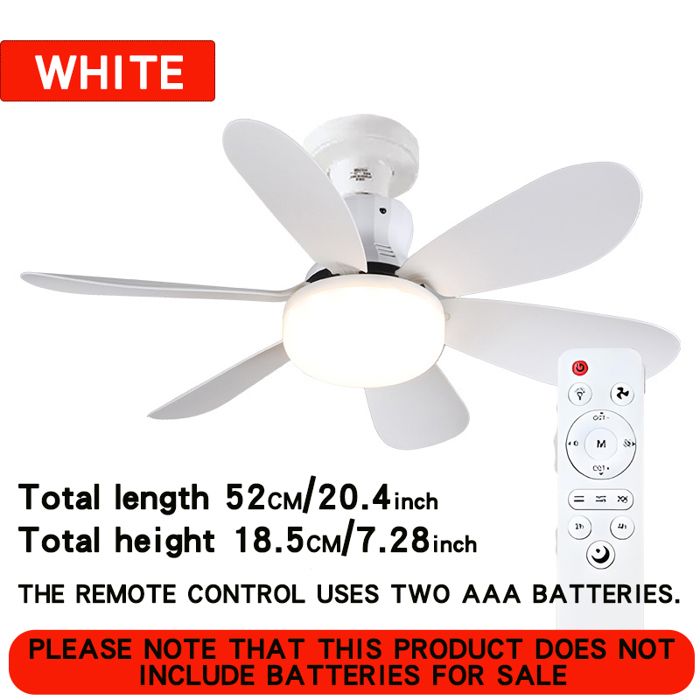 Lumière de ventilateur à douille 40 W ventilateur de plafond à vis 205 avec lumière et télécommande ventilateur à douille