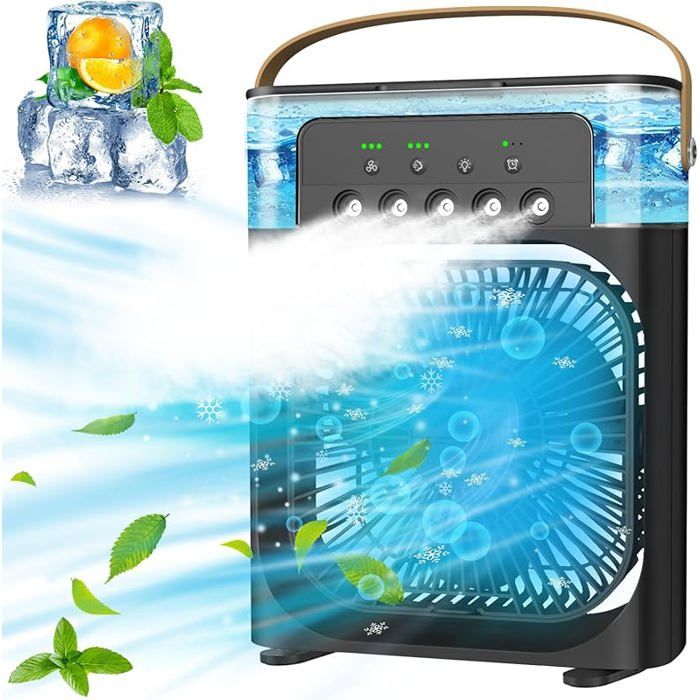 Climatiseur Mobile Portable 3 Vitesses 2024 - Refroidisseur 3-en-1 Avec Minuterie, Silencieux Pour Chambre Et Salon
