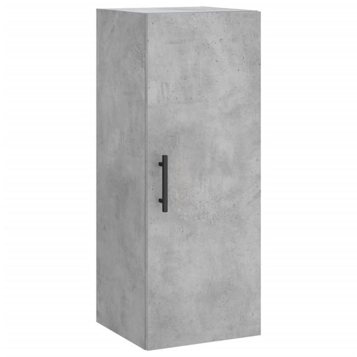 ESTINK® Armoire murale suspendue - buffet haut - gris béton 34 5x34x90 cm @@4893