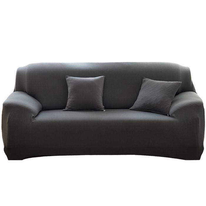 Housse de Canapé pour Canapé DAngle Canapé Sectionnel en Forme de L Housse éLastique Grise pour Accoudoir AdaptéE Aux Animaux