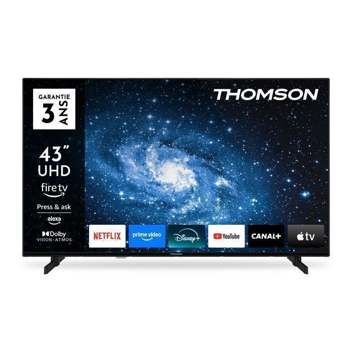Thomson 43 Pouces 109 cm UHD LED Fire TV avec Commande vocale Alexa Bluetooth 5.0 Ports HDMI USB AV in CI+ USB – 43UF4S35 - vue 6