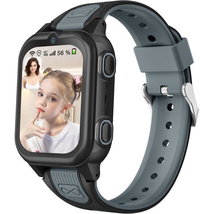 Montre Connectée Intelligente Enfant avec 4G WiFi GPS Téléphone Contrôle Parental Étanche Appels Vidéo SMS SOS Mode Cours - vue 2