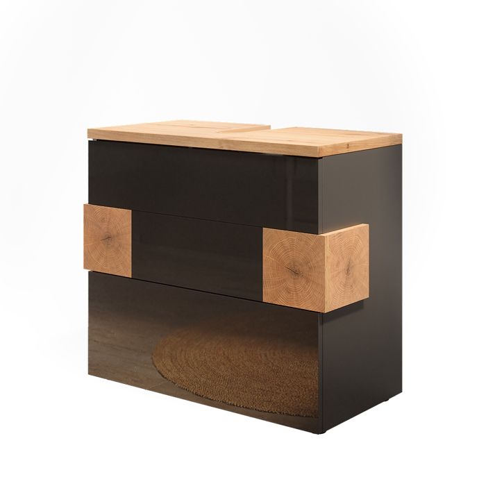 Meuble sous vasque simple Eden 70x64.5cm avec 2 tiroirs Anthracite Vicco 57316