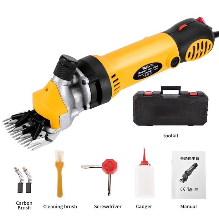 Meilleurs prix pour Tondeuse Electrique Mouton 900W Tondeuse à Moutons Machine avec 6 Vitesses RéglablesMachine de Cisaillement ProfessionnelleJaune