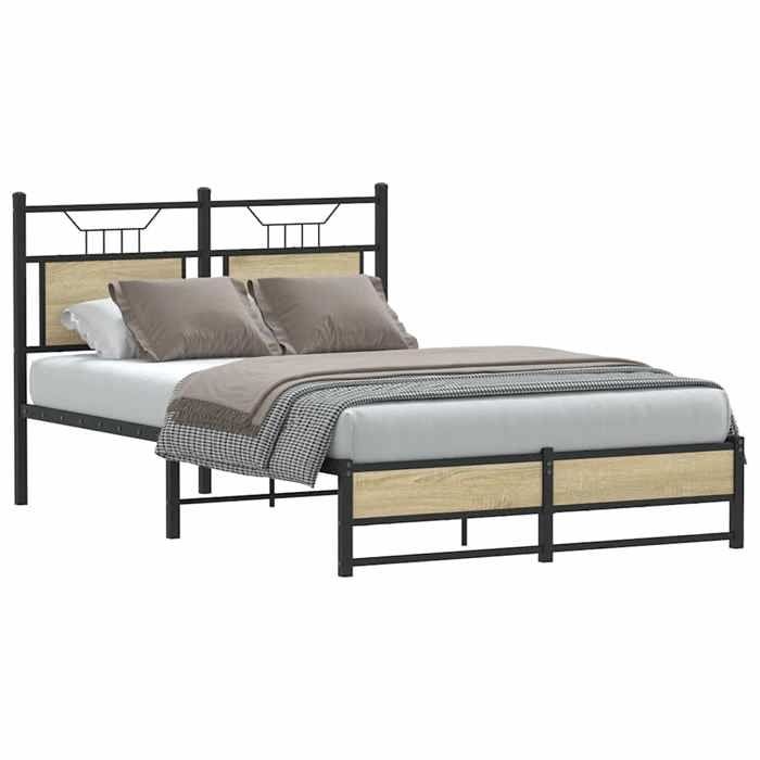 Printemps/été 2025 Structure de lit - SOLOMON - pour Adulte/enfant sans matelas chêne sonoma 120x190 cm LV4508