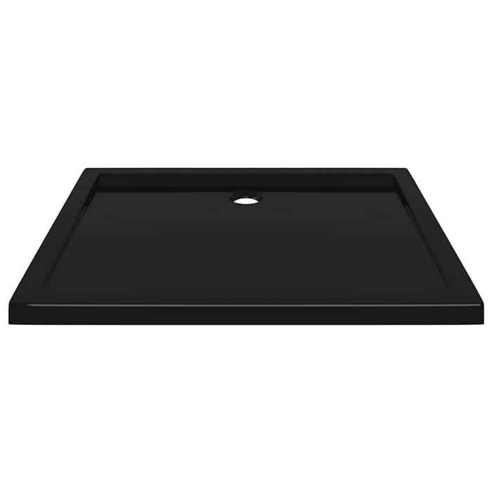 Receveur de douche rectangulaire - WIENS - ABS avec renfort en fibre de verre - Noir - 70x90 cm - Seuil bas