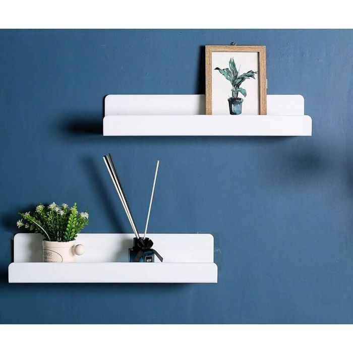 Étagère murale lot de 2 supports muraux sans perçage étagère de 38 cm sans perçage pour chambre salle de bain cuisine salon
