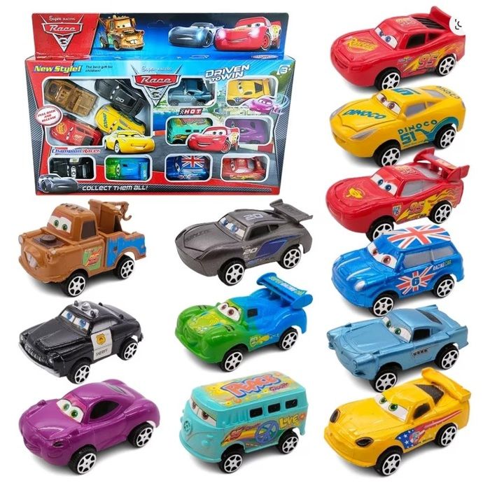 Coffret 12 Voitures Cars Flash McQueen Film – Jouet Enfant Collection