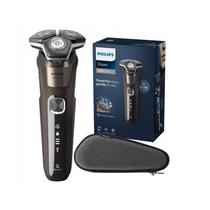 Rasoir électrique rotatif Philips Série 5000 S588630 Utilisation humide et sèche Lames SteelPrecision