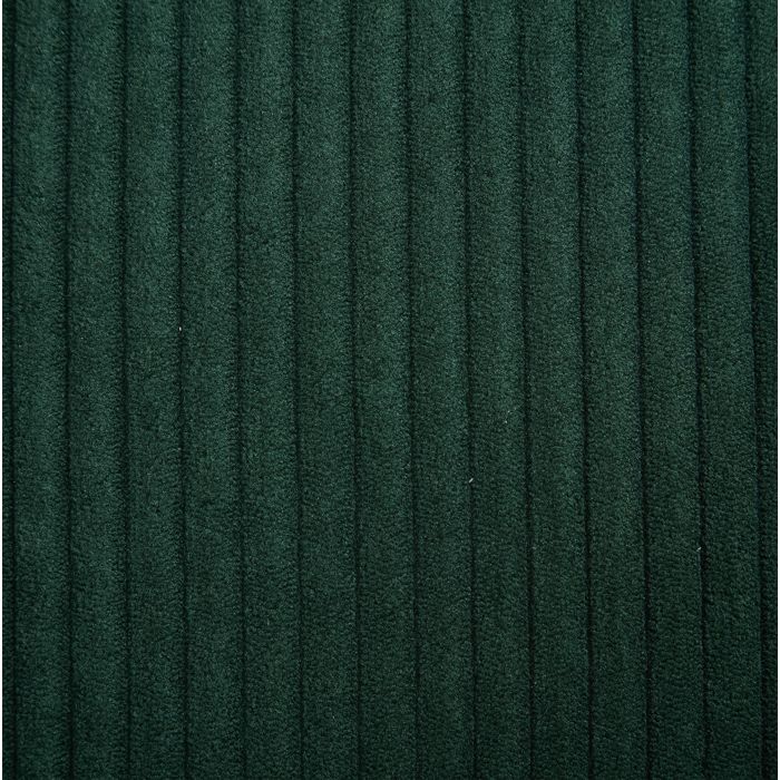 Fauteuil lounge réglable sans accoudoirs en velours côtelé vert émeraude avec repose-pieds et coussin lombaire