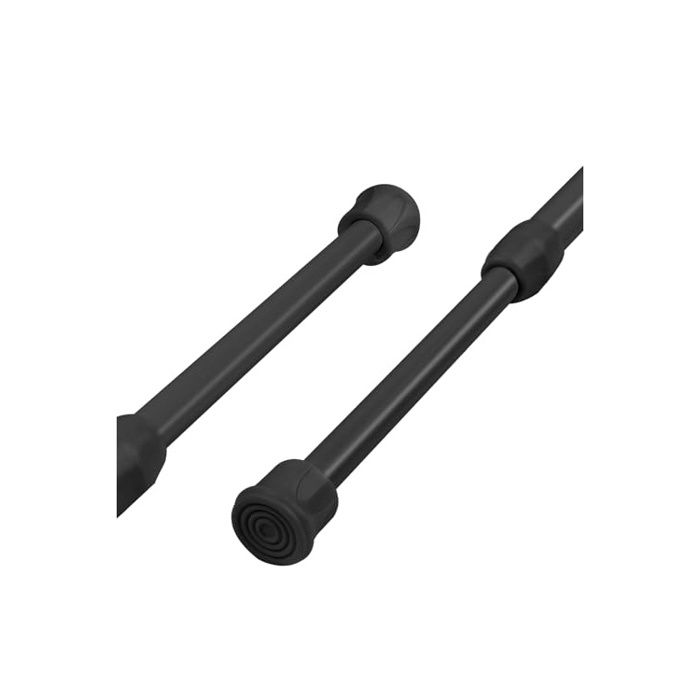 Tringle Rideau Extensible 2 Pièces Tringle à Rideau Flexible et Réglable Sétend et Se Rétracte 2 Pièces en Noir 30- LANCE-RIDEAU