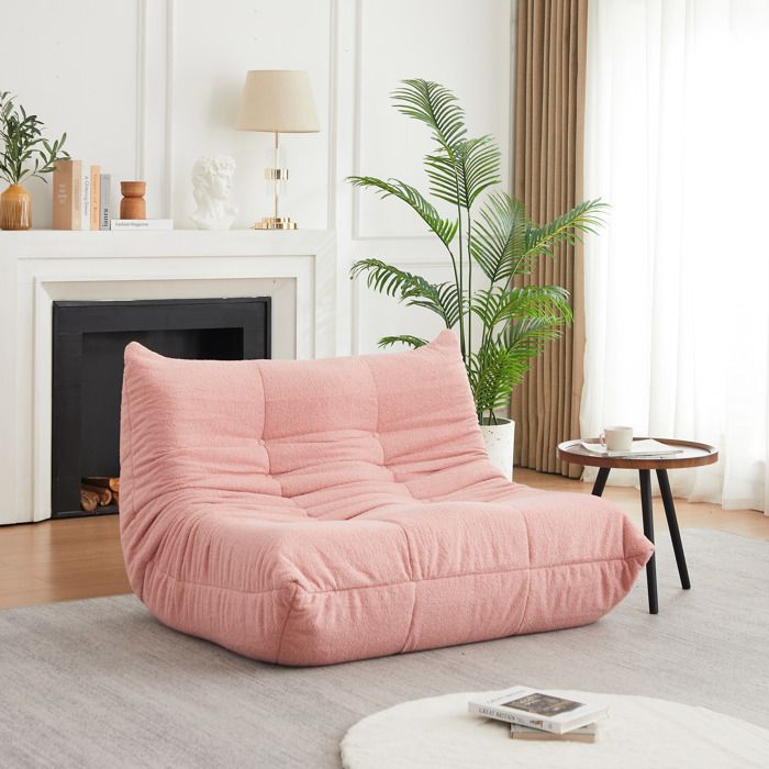 Fauteuil lounge - Togging - Tissu chenille premium - Mousse haute densité - Dossier ergonomique incurvé