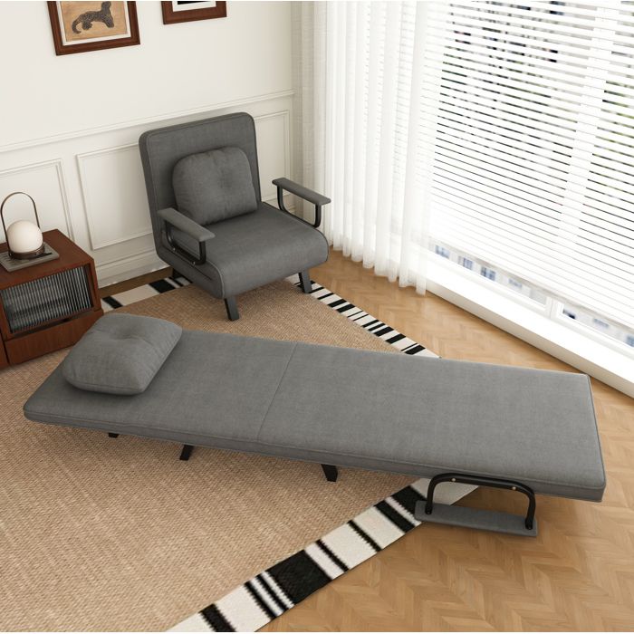 VUENOR fauteuil relax modulable gris – dossier réglable 5 positions position allongée 180°