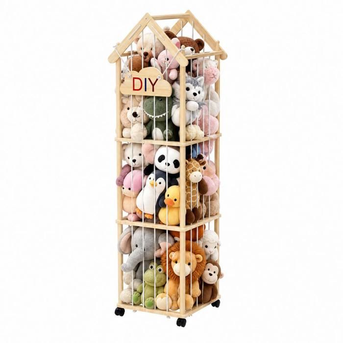 B.LIVEM Rangement Peluche Enfant Range Peluche en Bois Rangement Doudou Grande Capacité Meuble Rangement Jouet 40×40×150cm B.LIVEM Rangement Peluche Enfant Range Peluche en Bois Rangement Doudou Grande Capacité Meuble Rangement Jouet 40×40×150cm