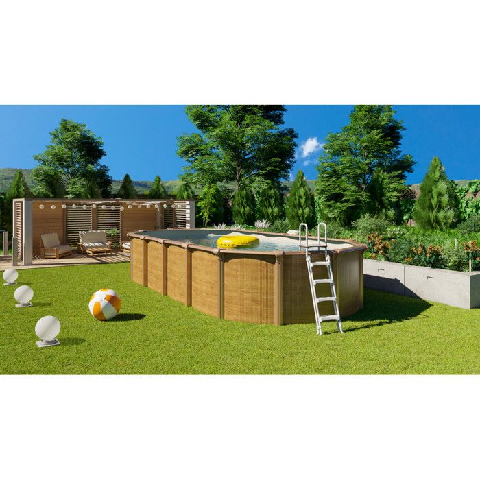 Trigano Piscine Metal Hors Sol Osmose 7 60 X 3 95 X 1 32 M Aspect Bois Achat Vente Piscine Piscine Osmose 7 60x3 95x1 32m Cdiscount