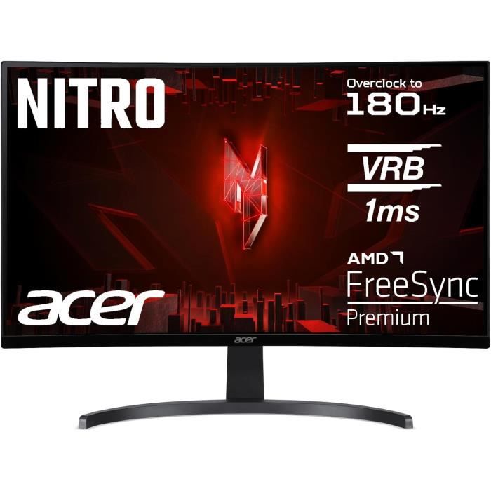 Écran PC Gaming Incurvé – ACER – Nitro ED270R S3 bmiipx – 27 pouces – 180Hz – FreeSync Premium