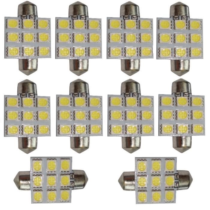 Pack De 15 Ampoules LED Blanches Pour AUDI A6 ALLROAD C5 - Éclairage Intérieur Xénon Style