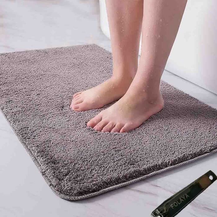 Tapis Bain Antiderapant Tapis Salle De Bain Lavable En Machine Tapis De Douche Tapis De Salle Bain Pour Salle De Bain Gris 40x 60cm Achat Vente Tapis De Bain 0699934336004 Cdiscount