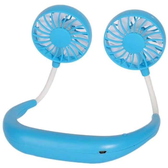 Ventilateur de cou portableMini ventilateur de cou USB Portable rechargeable Ventilateur de tour de cou Ventilateur de collie[496]