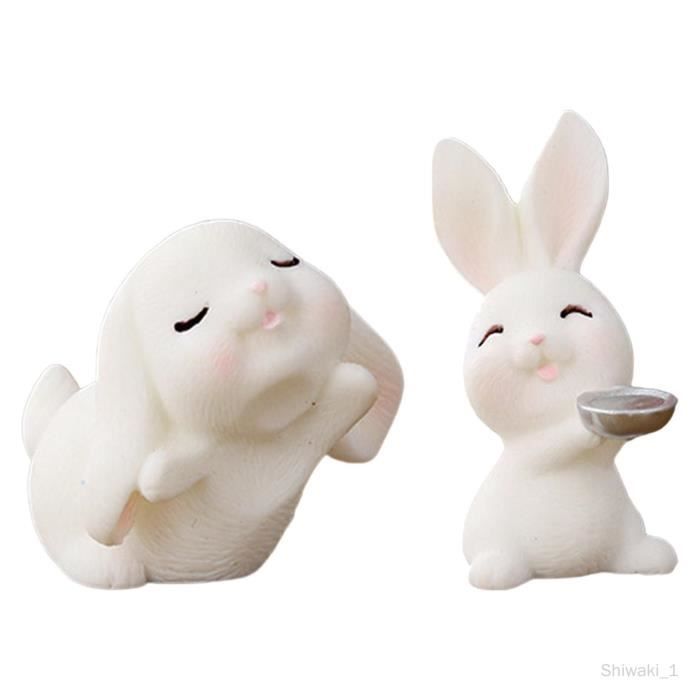A -Ornement De Lapin De Jardin De Pâques, Ornements En Résine De Bureau