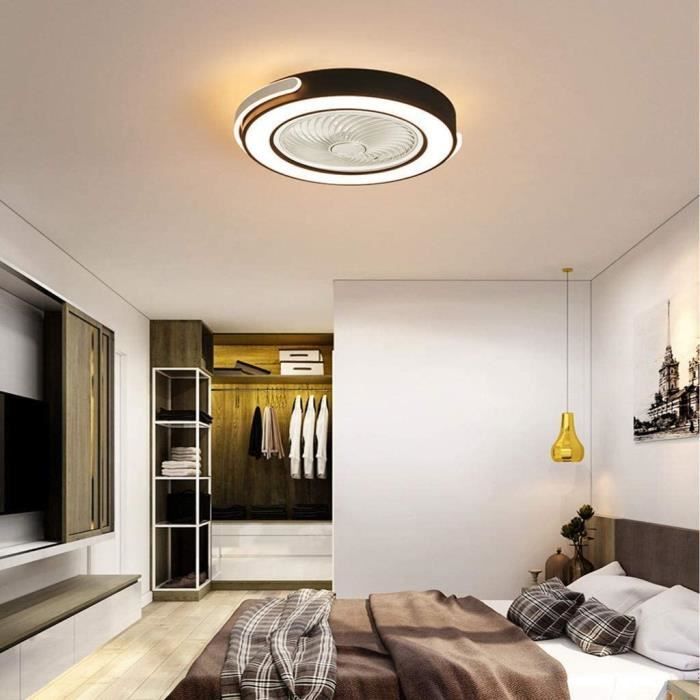 Cozlly Ventilateur de Plafond avec Lumière, 30W Lampe de Ventilateur