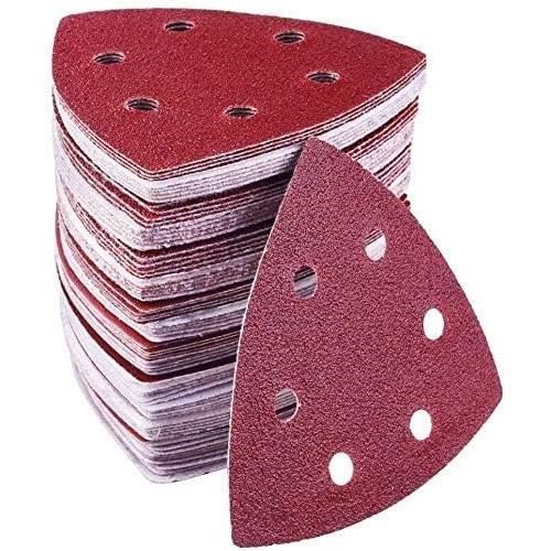 Lot De 60 Triangles Abrasifs Delta / 6 Trous / 93 X 93 X 93 / 10 X