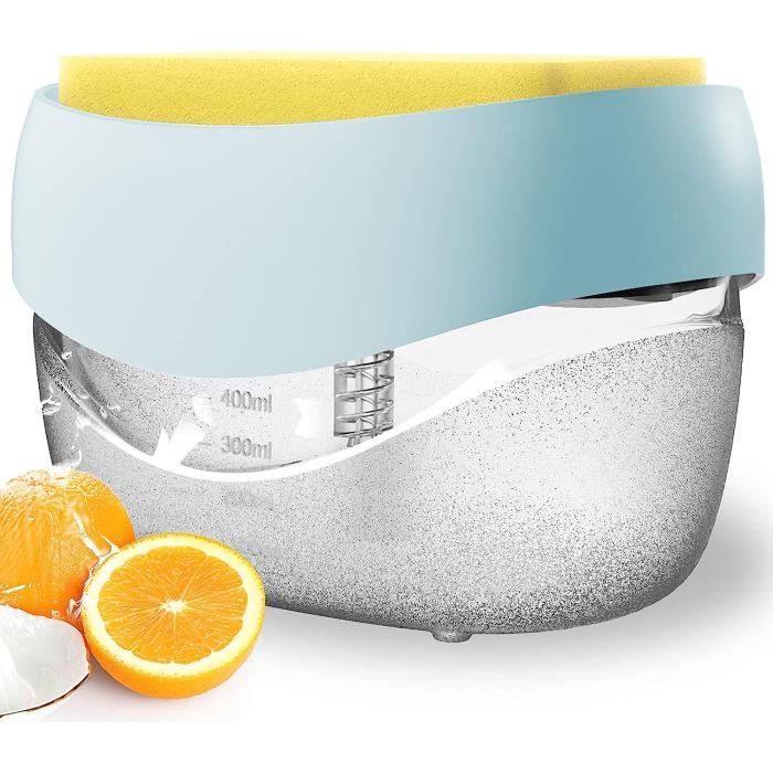 Distributeur De Savon 4-en-1 Pavlleen Avec Porte-Éponge - Pour Évier Cuisine Ou Salle De Bain | Organisateur Pratique