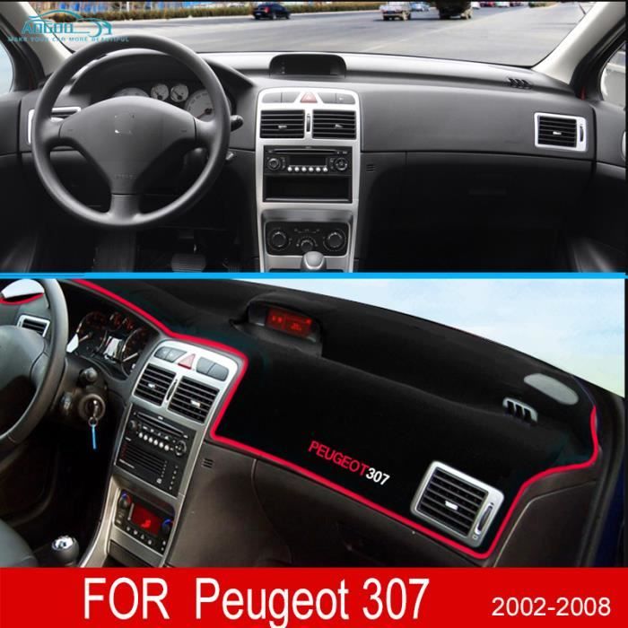 2002-2008 Rouge - Tapis de tableau de bord antidérapant pour Peugeot 307 2002 ~ 2008 307sw 307cc, Protection