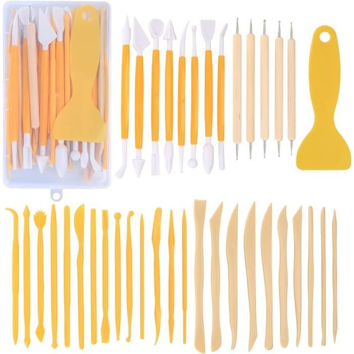 Kit Argile Auto-séchante 48 Couleurs – Avec 6 Outils Et 19 Moules – Pâte à Modeler Non Toxique, Cadeau Créatif