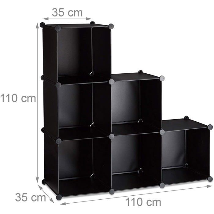 Relaxdays Étagère Cubes Rangement Penderie Armoire 12 Compartiments